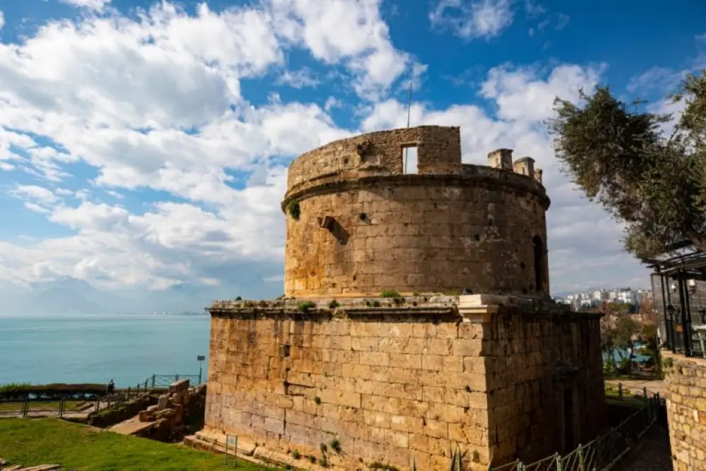 Hidirlik-tower-in-Antalya-in-Turkey